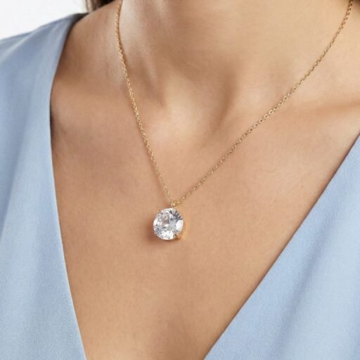 Timeless Solitaire Round Crystal Pendant