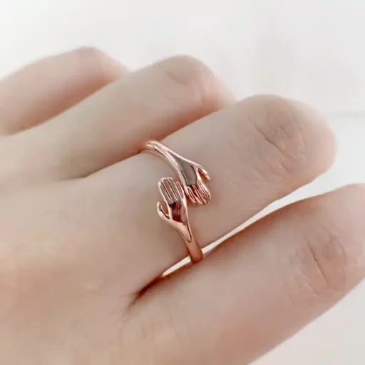 "Warm Embrace" Rose Gold Hug Ring